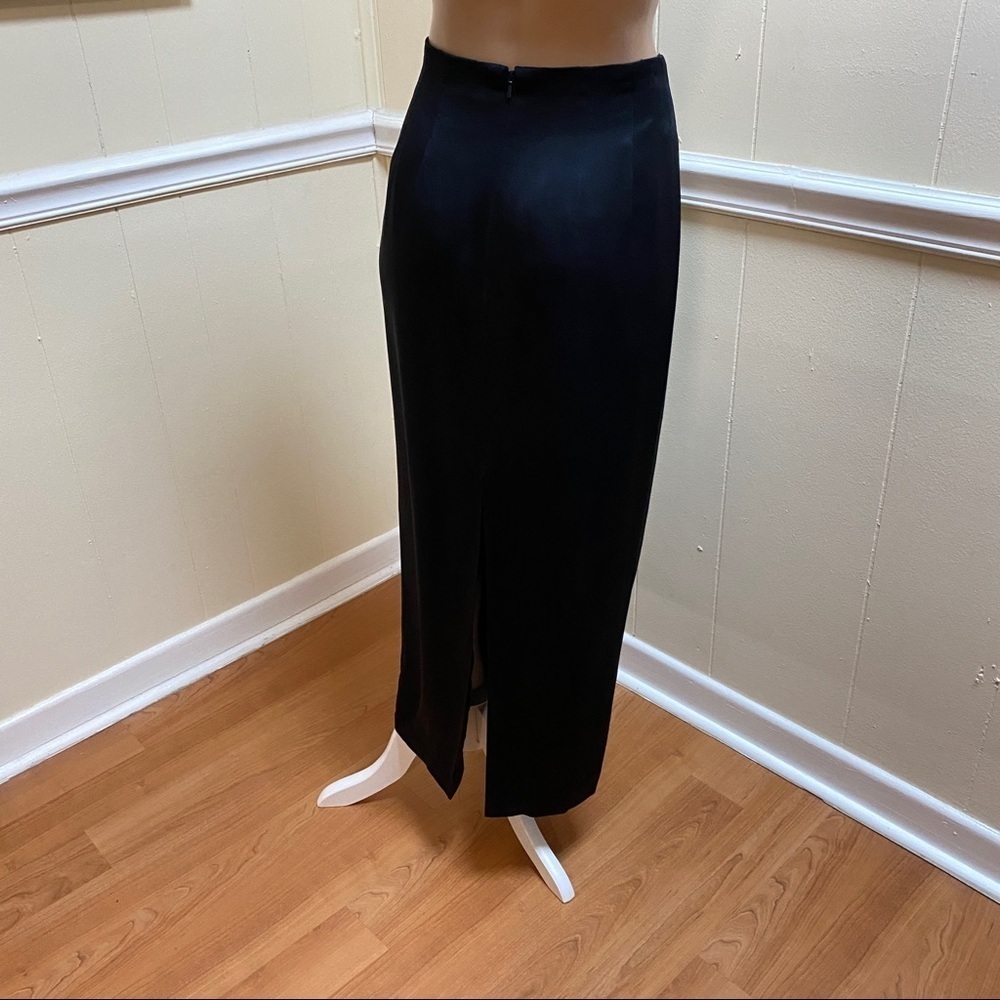 Worth New York Black Floor Length Maxi Skirt Size 6 High Waist - Picture 5 of 6
